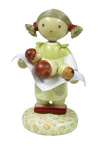 Flade Kleines Mädchen mit Steinpilzen  (Flade 5162) Kleines Mädchen mit Steinpilzen